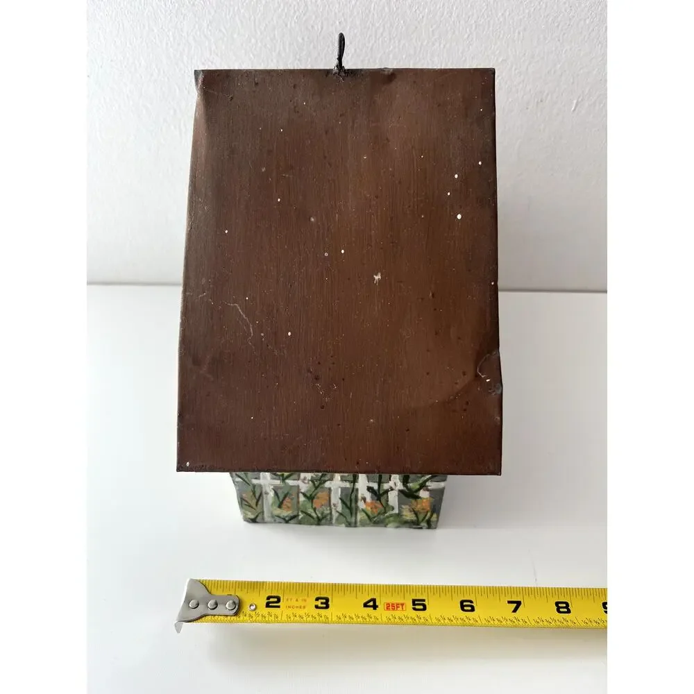 Vintage Handmade Galvanized Tin Birdhouse Rustic Farmhouse Decor Unused